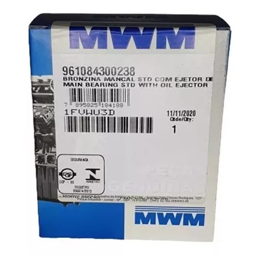 JOGO BRONZINA MANCAL VW/FORD MWM X10 ASPIRADO/TURBINADO (961084300238)/(961084300238)