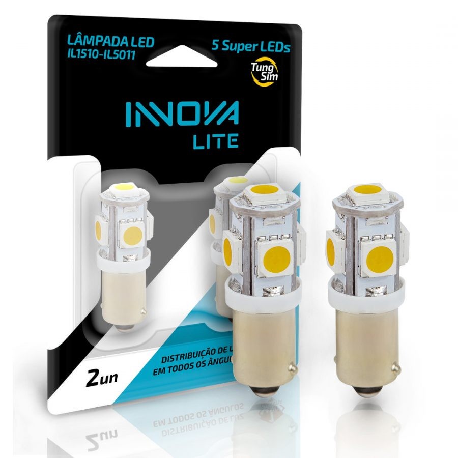 KIT LAMPADA LED T4W 1 POLO TUNGSIM 24V 3000K BRANCA (IL1510)/(IL1510)