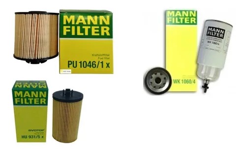 KIT FILTRO ÓLEO/COMBÚTIVEL/RACOR MB ATEGO / ACCELO - OM904 (KT-PU1046X.WK10604ML)/(9060920305)