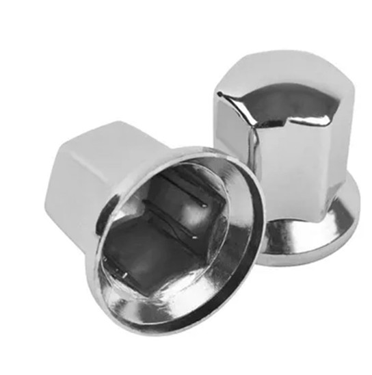 KIT C/80 CAPA PORCA SEXTAVADA RODA CROMADA CAMINHÃO 27MM (KT80XAP0018ML)/(AP0018)