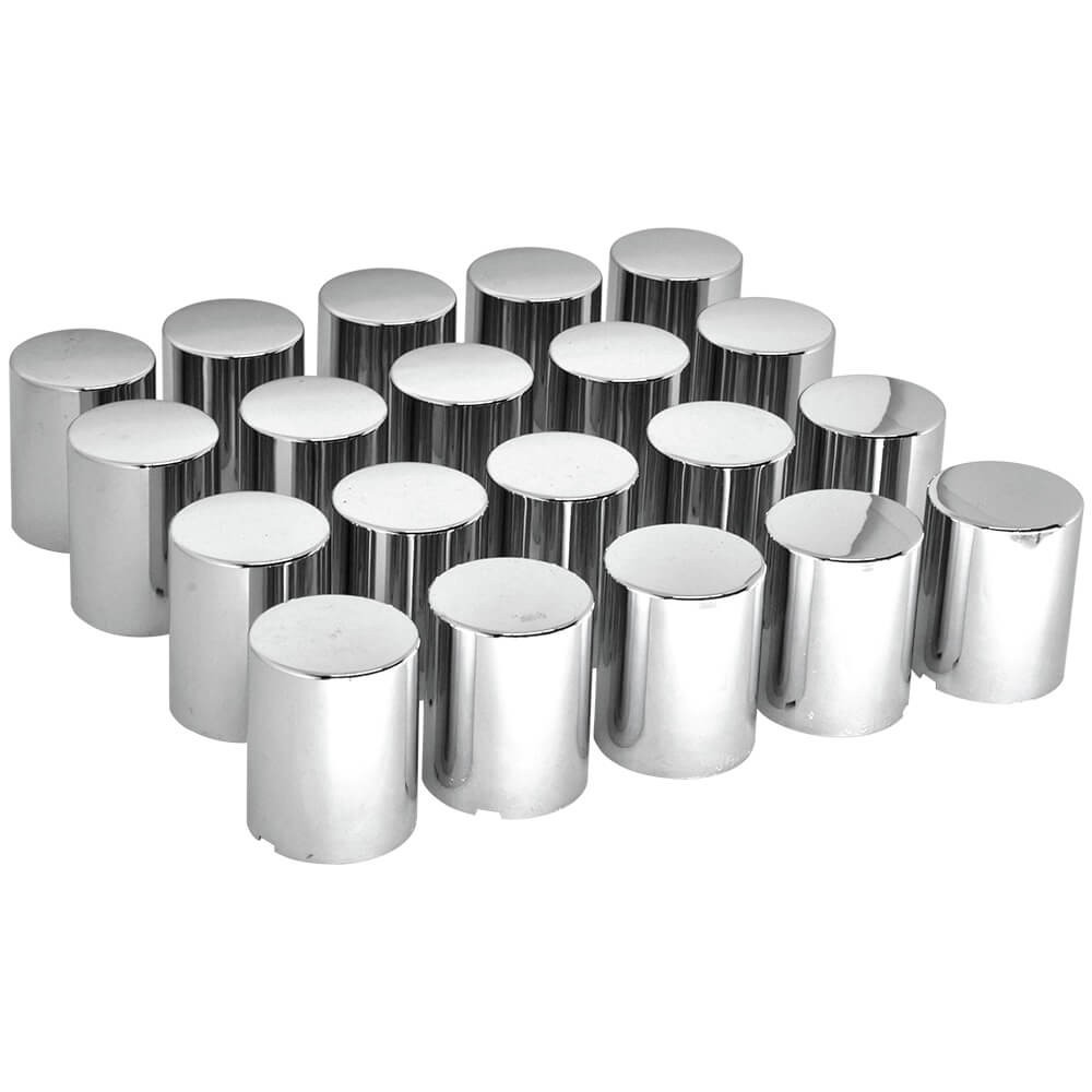 KIT C/80 CAPA PORCA BOLIVIANA CROMADA RODA CAMINHÃO 32/33MM (KT80XAP0029ML)/(AP0029)