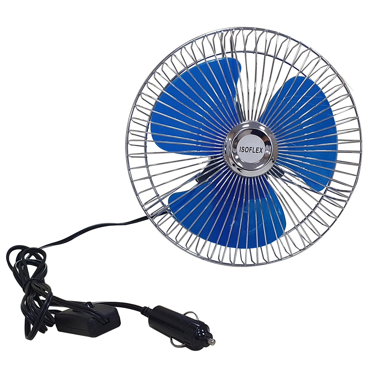 MINI VENTILADOR AUTOMOTIVO CROMADO 12 VOTS 8 POLEGADAS 15 CE (VP80012)/(VP80012)